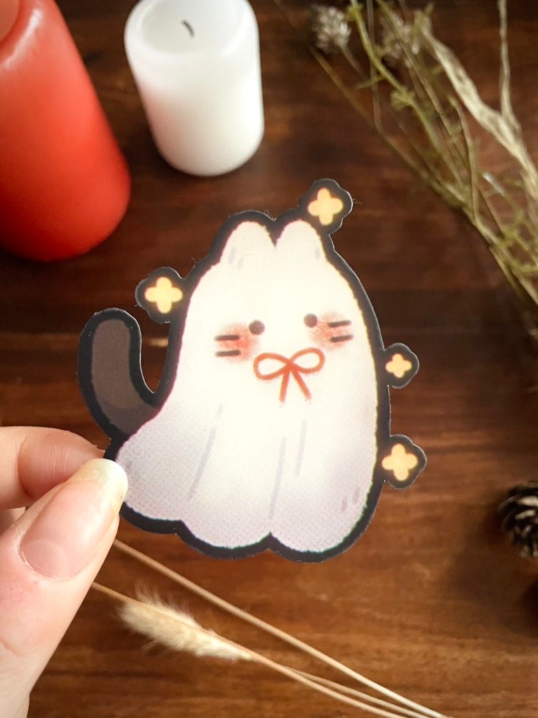 Ghostie Kitty - Vinyl Sticker