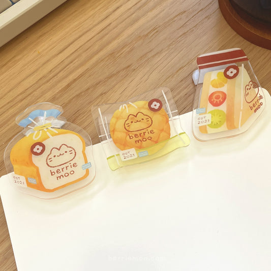 Konbini Breads - Acrylic Clips