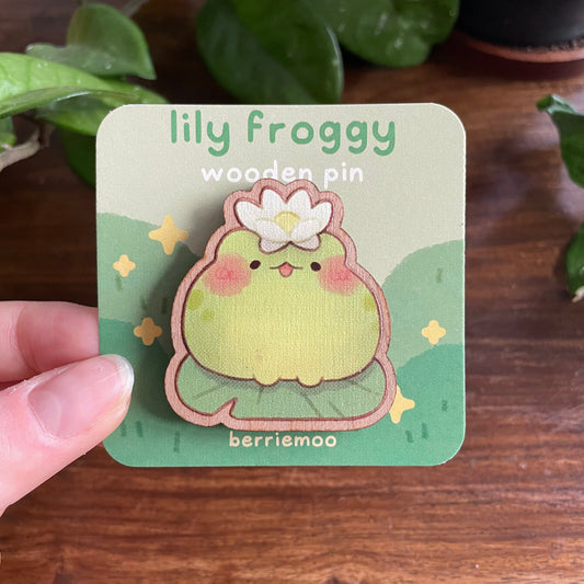 Lily Froggy - Wooden Pin