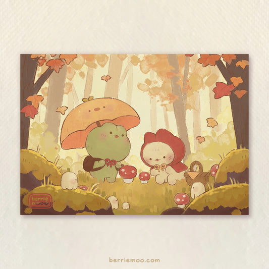 Mushroom Picking - Print