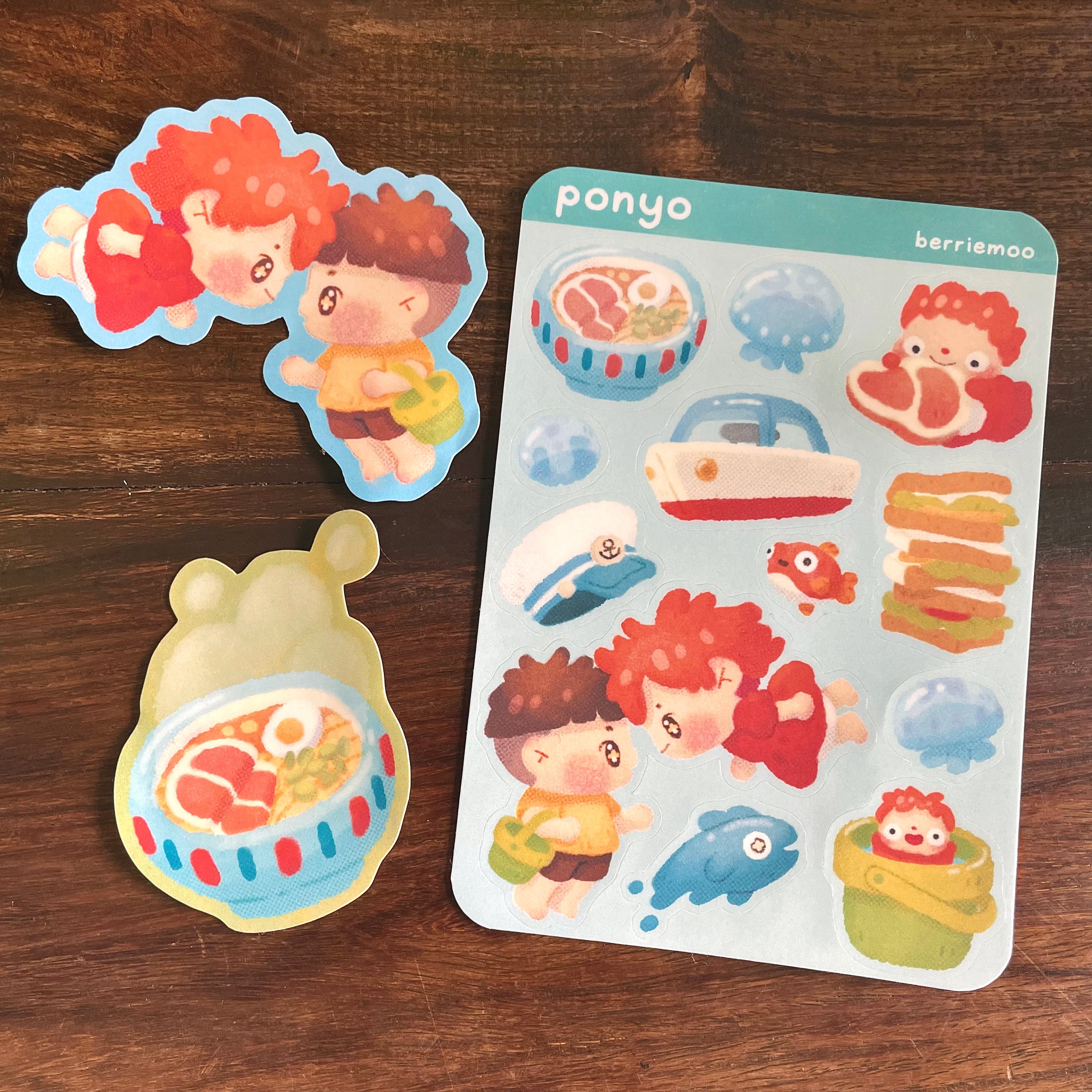 Ponyo - Vinyl Stickers – berriemoo